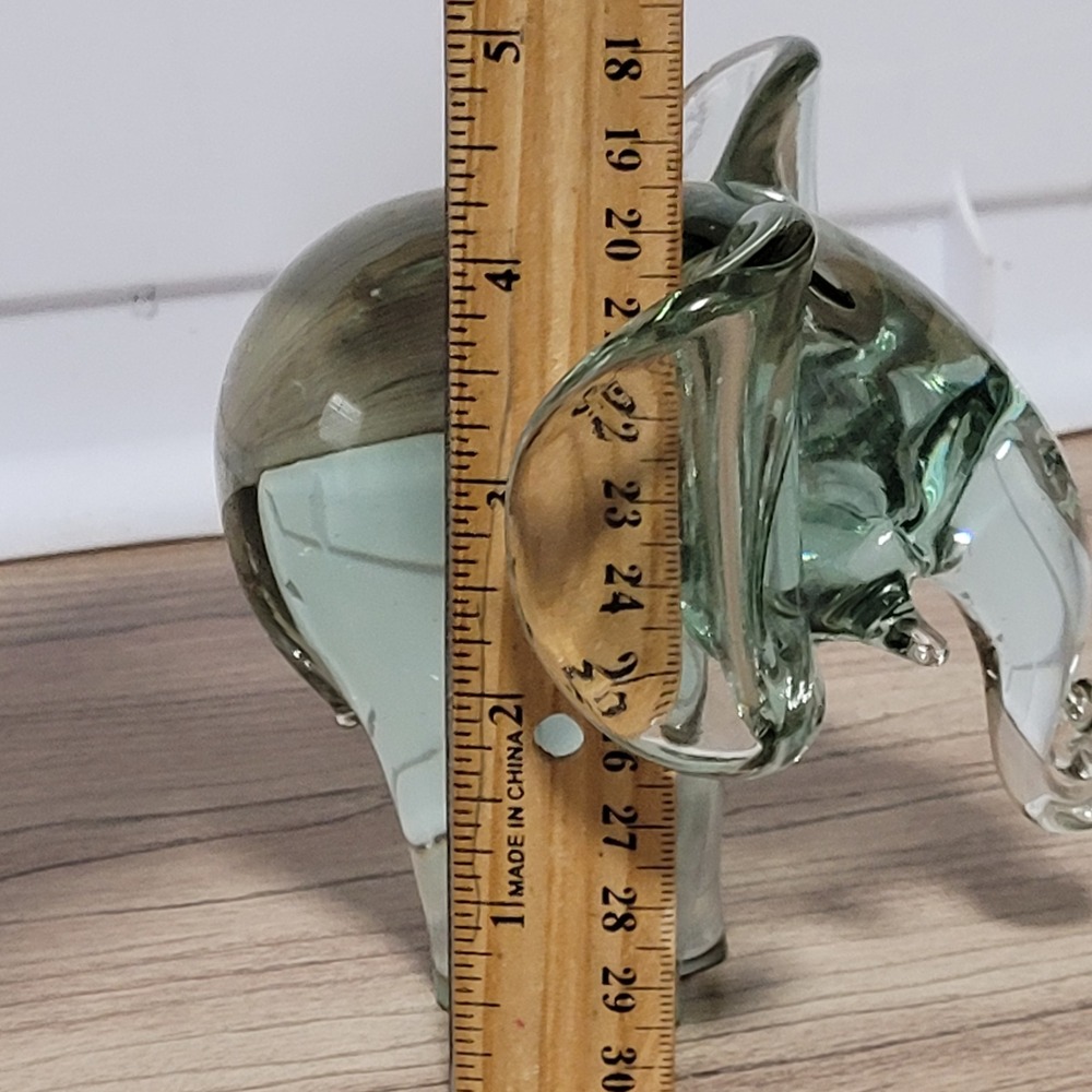 Handmade NGWENYA Glass Kingdom of Swaziland Large Elephant Figurine Paperweight - Picture 8 of 8